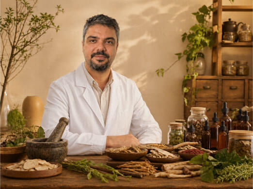 Dr. Bruno Limoeiro com elementos de fitoterapia